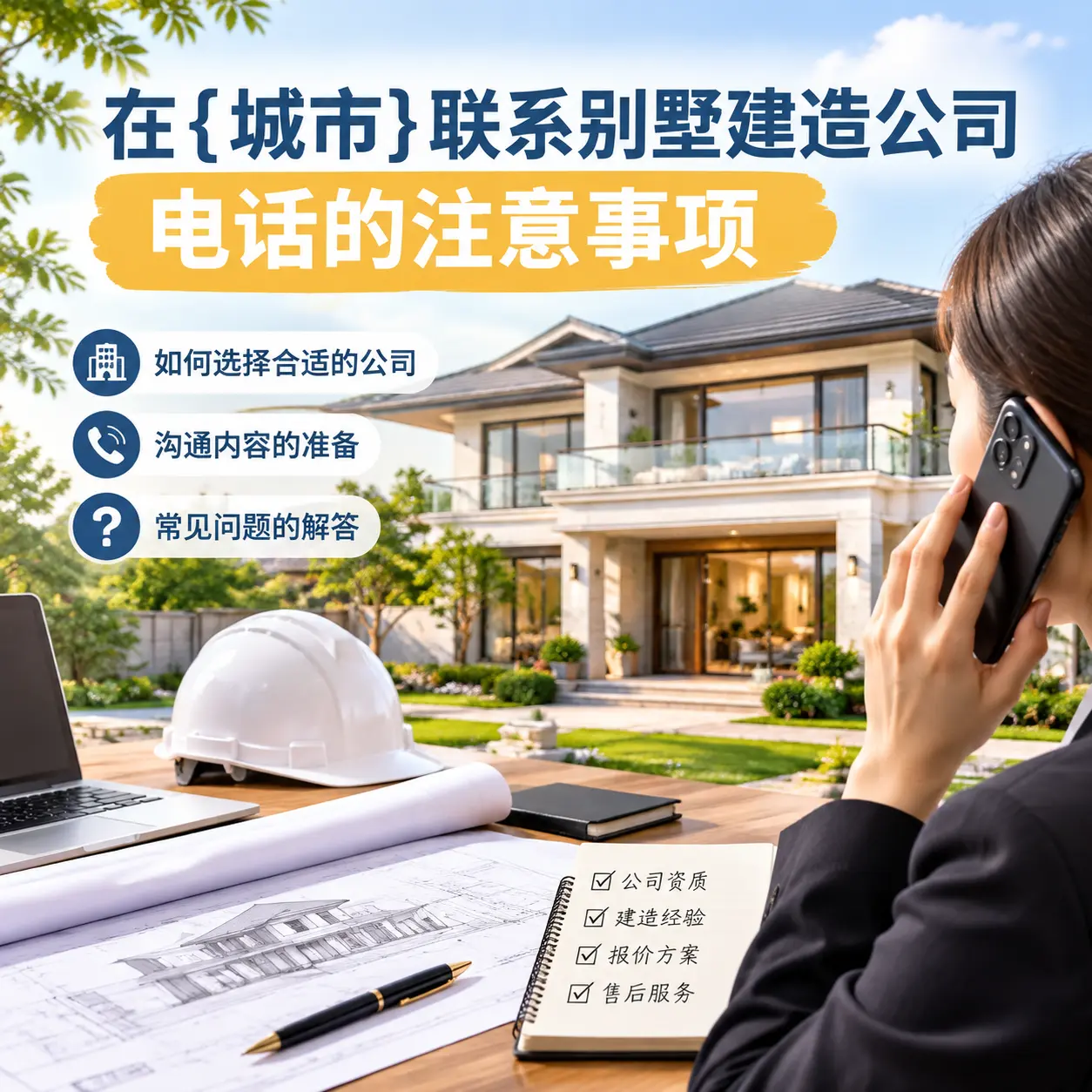 在天柱联系别墅建造公司电话的注意事项